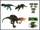 Lodër set dinosaurësh pa firmë, 6 kukulla, 15-18 cm, shumëngjyrësh