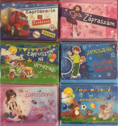 Ftesa ditëlindjeje Panorama Glitter me zarf, set 10 copë, shumëngjyrëshe
