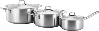 Set tenxheresh Fiskars, 1.5L 3L 5L, inoks, sipërfaqe qeramike