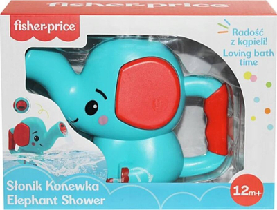 Lodër për banjo Fisher Price Epee, elefant, kovë dhe dush me ujë, blu