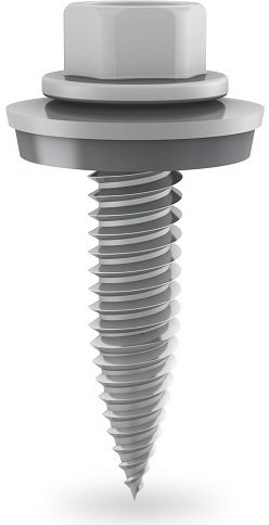 Vida vetëshpuese inox për panele PV, 6x25mm, me unazë EPDM, 100 copë