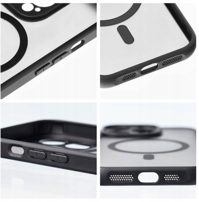 Mbulesë telefoni Magsafe Matte Clear për Xiaomi Redmi Note 14 4G, TPU, transparente, e zezë