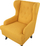 Karrige lounge ALTA Wingback, me cope poliestër, skelet druri, e verdhë