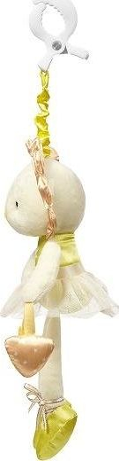 Lodër varëse për karrocë BabyOno Ballerina Fanny 1440, me tinguj, e verdhë