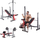 Stol për shtangë HMS LS7206, me rregullime nga të gjitha anët, me preacher curl dhe leg press, gri
