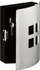 Kuti çelësash Zeller 4 Squares, çelik inox, montim muri, argjendtë