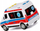 Lodër makinë ambulance, 20 cm, plastike, me drita edhe zëra