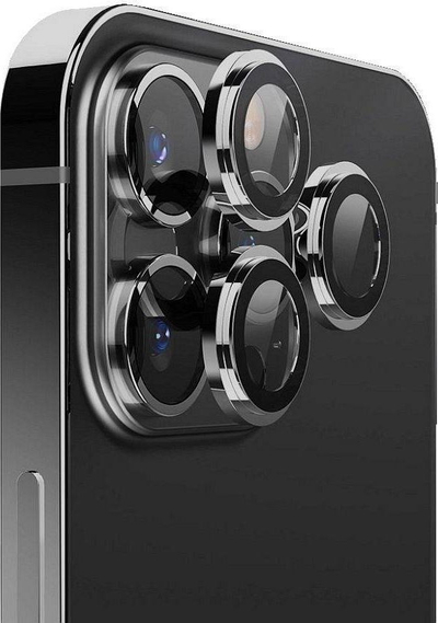 Mbrojtës kamere X-one Camera Armor Pro për iPhone 13 Pro, xham safiri, transparencë e lartë, i zi