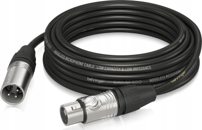 Kabllo mikrofoni Behringer GMC-1000 Eurolink Gold, XLR femër në XLR mashkull, 10 m, e zezë