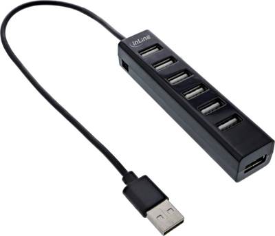 HUB USB InLine 2.0, 7 porta, Type A, i zi