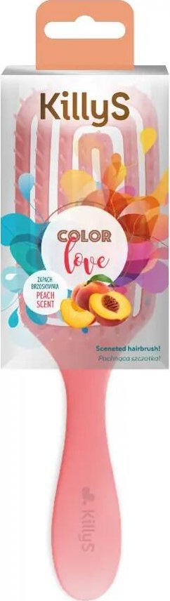 Четка за коса KillyS Color Love, мирис на праска, повеќебојна