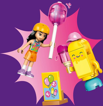 Set LEGO Ice Cream and Balloon Stand 42692, skenë feste, për fëmijë