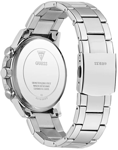 Orë dore për meshkuj Guess Walker GW0900G1, e argjendtë
