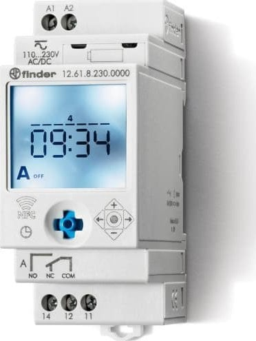 Orë digjitale javore Finder 12.61.8.230.0000, 1P, 16A 230V AC/DC