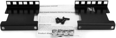 Adapter zgjerues për rack serveri StarTech.com, 2U, me thellësi që rregullohet