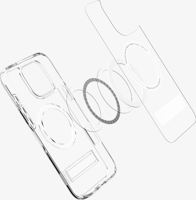 Mbështjellës telefoni Spigen Ultra Hybrid S MagSafe, për iPhone 16 Pro Max, transparent