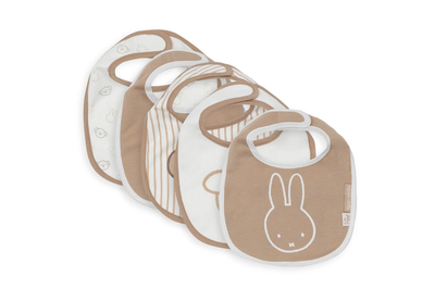 Përparëse kundër ujit Miffy Heads, madhësia standarde, 5 copë, të kafta/të bardha