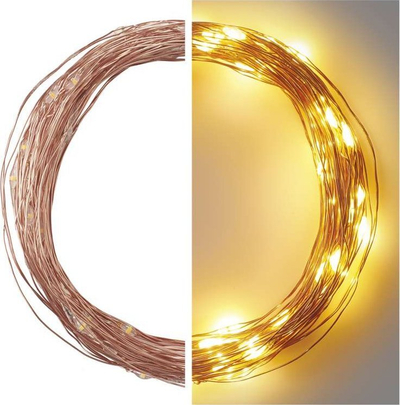 Dekor dritash LED EMOS Nano Christmas, 10 m, 100 LED, e bardhë e ngrohtë