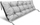Jastëk kopshti për bankë me paleta europiane Garden Bench, 120x40 cm, Codura që s’e zë uji, gri e hapur