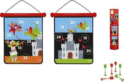 Игра со стрели Scratch Dart Game Knight Medium, двострана, магнетна, разнобојна
