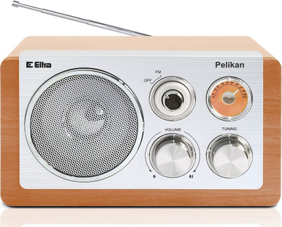 Radio tavoline Eltra Pelikan 2 FM, 5W, prizë 230V, dru fag