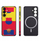 Mbajtëse telefoni OCPC FCB Magnetic MF për Samsung Galaxy S25 Plus, me magnet, me këmbë mbështetëse, e kuqe e verdhë