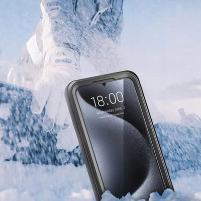 Kuti mbrojtëse telefoni për Samsung Galaxy A55 5G, IP68, 360°, me rrip, e zezë
