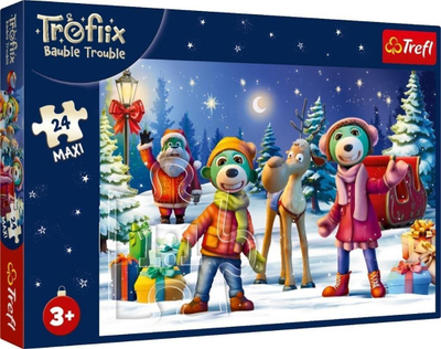 Puzzle Trefl Trefliks Build a Snowman, 24 copa Maxi, shumëngjyrësh