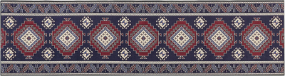 Tapet korridori Beliani KANGAL, 80x300 cm, poliester, blu e errët