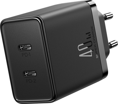 Karikues i shpejt Joyroom JR-TCF09, 2x USB-C, 40W, i zi