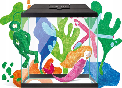 Set akuariumi Aquael Leddy Mini Creative Set 30, 12.6L, me filtër Turbo Mini, transparent