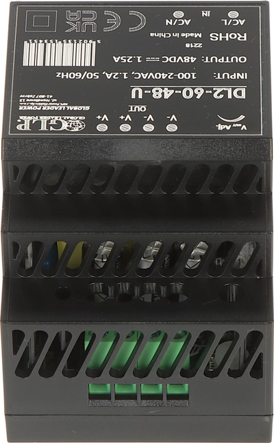 Furnizues energjie për shinë DIN DL2-60-48-U, 48V DC rregullueshëm, 60W, gri