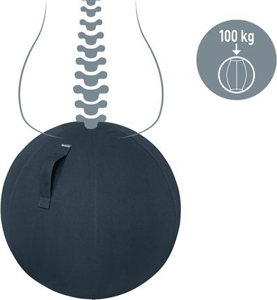 Top ulës Leitz Ergo Cosy, 65cm, kadife, gri