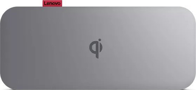 Power bank Lenovo Go, 10000mAh, karikim wireless Qi, gri