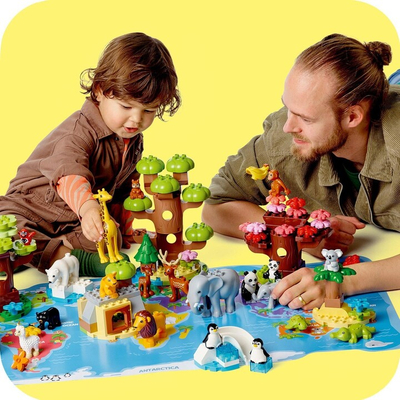 Set lodër LEGO® DUPLO® 10975 Wild animals of the world, 143 pjesë