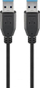 Kabllo USB Axh-M në Axh-M, USB 3.0, 0.5m, e zezë