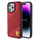 Mbrojtëse telefoni Ferrari Perforated Waves për iPhone 15 Pro, me logo metal, e kuqe