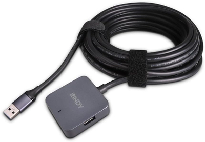 Hub USB Lindy 10m, USB 3.0, 4 porta, gri