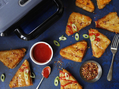 Toaster sanduiçësh Breville Ultimate Deep Fill VST082X, pjatë jo-ngjitëse, korpus inoksi, i zi