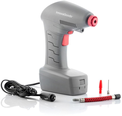 Компресор за воздух InnovaGoods Airpro Plus, 12V, за гуми и топки, црн