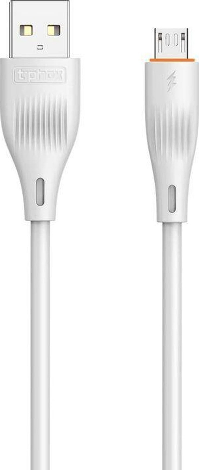 Kabllo karikimi T phox X lite, Micro USB, 1m, 3A, e bardhë