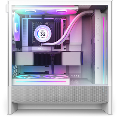 NZXT H5 Flow RGB (CC-H52FW-R1) - Kasë kompjuteri - e bardhë