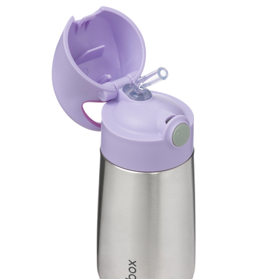 Termos për pije b.box Thermo Bottle, 350ml, me pipëz, lilac pop