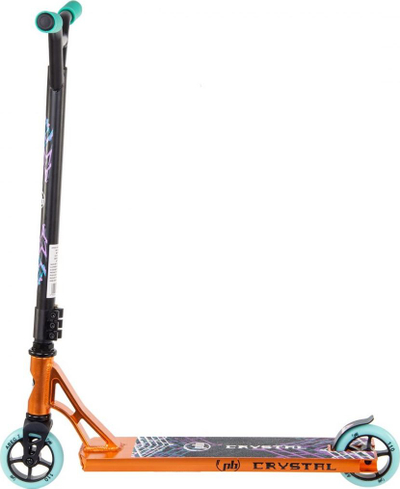 Тротинет фристайл PB Crystal, тркала 110mm, лежишта ABEC 7, златна металик