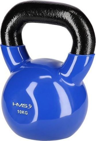 Peshë e gomuar ushtrimesh HMS Kettlebell, 10kg, e kaltër / e zezë