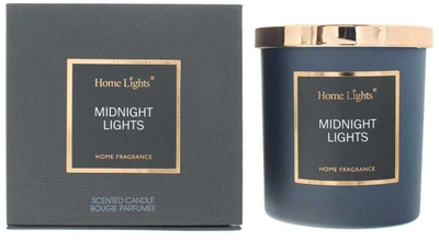 Qiri aromatik Home Lights Midnight Lights, dyll soje, 215g, enë qelqi e zezë