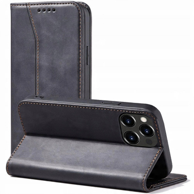 Këllëf portofol Hurtel Magnet Fancy për iPhone 14 Plus, me stand, i zi