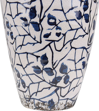 Vazo dekorative Beliani MALLIA, stoneware, 20 cm, e bardhë