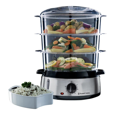 Aparat me avull Russell Hobbs 19270-56, 9 L, 800 W, i argjendtë
