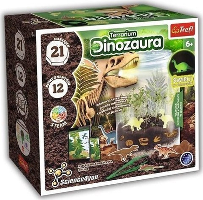 Set lodër terrarium dinosaur TREFL S4Y 61939, me drita, për mësim